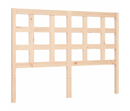 Estructura de cama sin colchón madera maciza de pino 140x190 cm