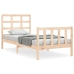 Estructura de cama sin colchón madera maciza de pino 90x200 cm