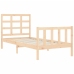 Estructura de cama sin colchón madera maciza de pino 90x200 cm