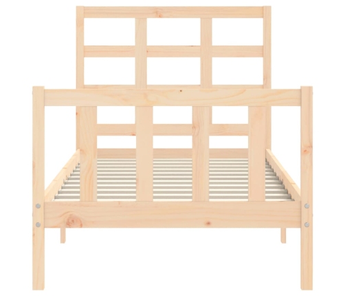 Estructura de cama sin colchón madera maciza de pino 90x200 cm