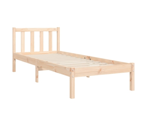 Estructura de cama sin colchón madera maciza de pino 90x200 cm