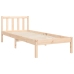Estructura de cama sin colchón madera maciza de pino 90x200 cm