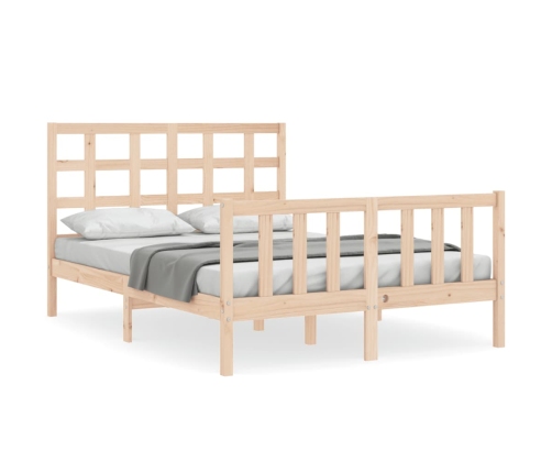 Estructura de cama sin colchón madera de pino maciza 120x200 cm