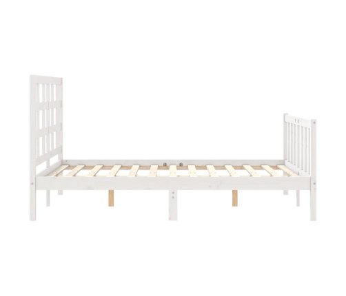 Estructura de cama sin colchón madera de pino blanca 120x200 cm