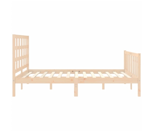 Estructura de cama sin colchón madera maciza de pino 160x200 cm