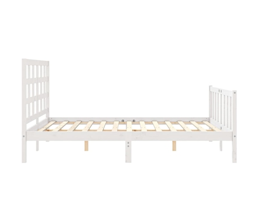 Estructura de cama sin colchón madera maciza de pino 160x200 cm