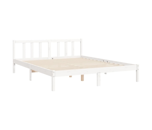 Estructura de cama sin colchón madera maciza de pino 160x200 cm