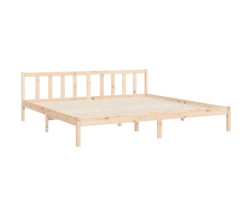 Estructura de cama con cabecero madera maciza 180x200 cm