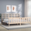 Estructura de cama con cabecero madera maciza 180x200 cm