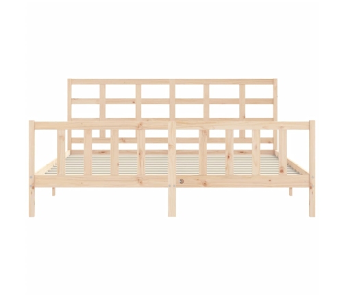 Estructura de cama sin colchón madera maciza de pino 200x200 cm