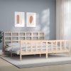 Estructura de cama sin colchón madera maciza de pino 200x200 cm