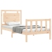 Estructura de cama individual con cabecero madera maciza