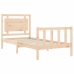 Estructura de cama individual con cabecero madera maciza