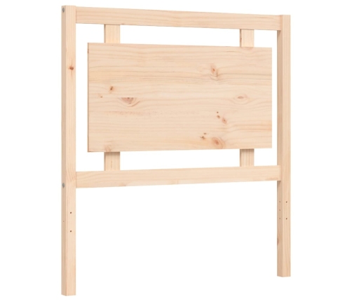 Estructura de cama individual con cabecero madera maciza