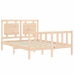 Estructura de cama sin colchón madera maciza de pino 140x190 cm