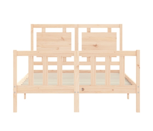 Estructura de cama sin colchón madera maciza de pino 140x190 cm