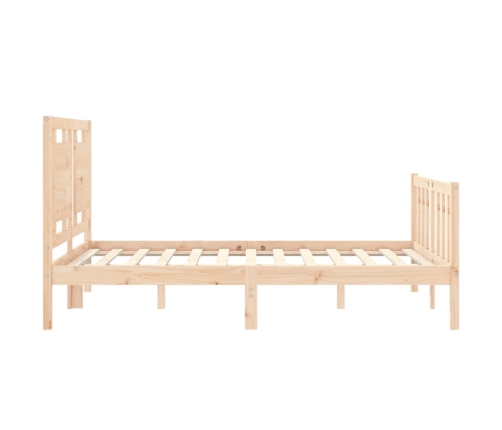 Estructura de cama sin colchón madera maciza de pino 140x190 cm