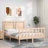 Estructura de cama sin colchón madera maciza de pino 140x190 cm