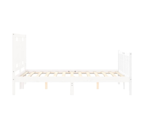 Estructura de cama sin colchón madera de pino blanca 140x200 cm