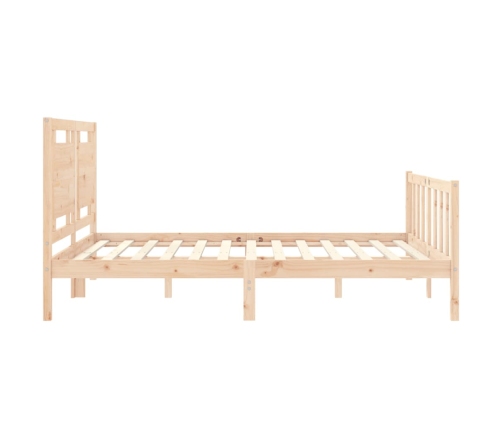 Estructura de cama sin colchón madera maciza de pino 160x200 cm