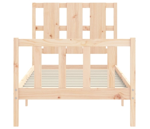 Estructura de cama sin colchón madera maciza de pino 90x190 cm