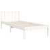 Estructura de cama sin colchón madera maciza blanca 90x190 cm