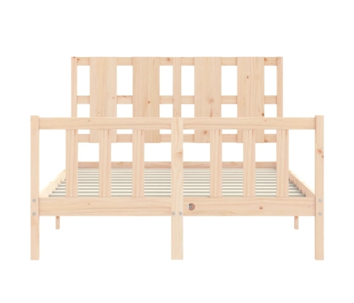 Estructura de cama sin colchón madera maciza de pino 140x190 cm