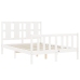 Estructura de cama sin colchón madera de pino blanca 140x190 cm