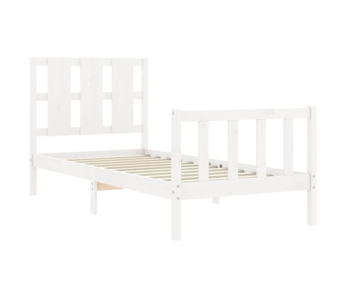 Estructura cama sin colchón madera maciza pino blanca 100x200cm