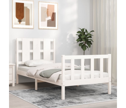 Estructura cama sin colchón madera maciza pino blanca 100x200cm