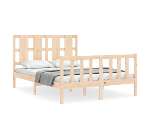 Estructura de cama sin colchón madera de pino blanca 140x200 cm