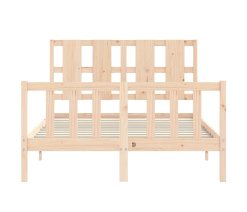 Estructura de cama sin colchón madera de pino blanca 140x200 cm