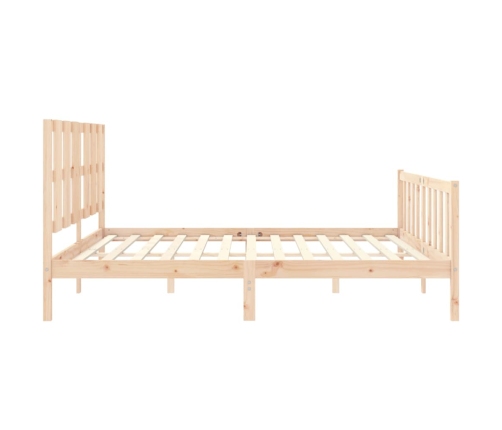 Estructura de cama sin colchón madera maciza de pino 200x200 cm