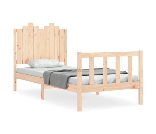 Estructura de cama sin colchón madera maciza de pino 90x190 cm