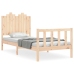 Estructura de cama sin colchón madera maciza de pino 90x190 cm