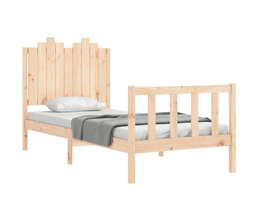 Estructura de cama sin colchón madera maciza de pino 90x190 cm