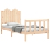 Estructura de cama sin colchón madera maciza de pino 90x190 cm