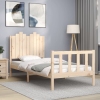 Estructura de cama sin colchón madera maciza de pino 90x190 cm