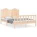 Estructura de cama sin colchón madera maciza de pino 140x190 cm