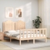 Estructura de cama sin colchón madera maciza de pino 140x190 cm