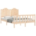 Estructura de cama sin colchón madera maciza de pino 140x190 cm