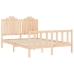 Estructura de cama sin colchón madera maciza de pino 140x190 cm