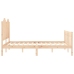 Estructura de cama sin colchón madera maciza de pino 140x190 cm