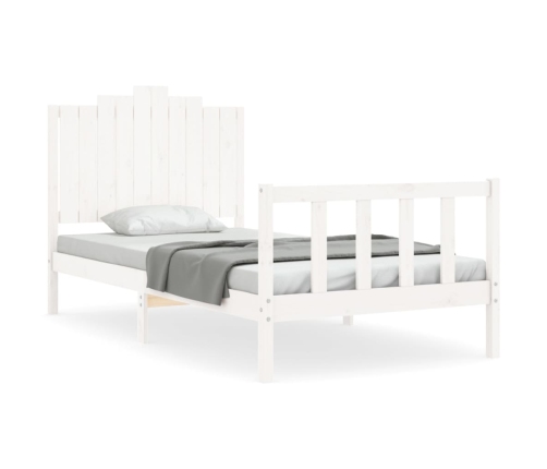 Estructura cama sin colchón madera maciza pino blanca 100x200cm