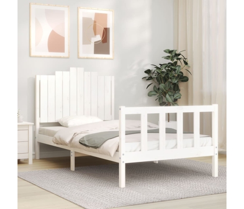 Estructura cama sin colchón madera maciza pino blanca 100x200cm