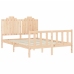 Estructura de cama sin colchón madera de pino blanca 140x200 cm
