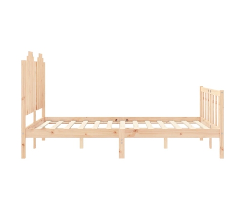 Estructura de cama sin colchón madera de pino blanca 140x200 cm