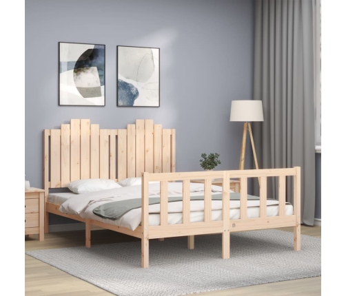 Estructura de cama sin colchón madera de pino blanca 140x200 cm
