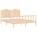 Estructura de cama sin colchón madera maciza de pino 160x200 cm