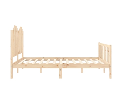 Estructura de cama sin colchón madera maciza de pino 160x200 cm